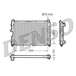 Radiatorius, variklio aušinimas DENSO DRM09130