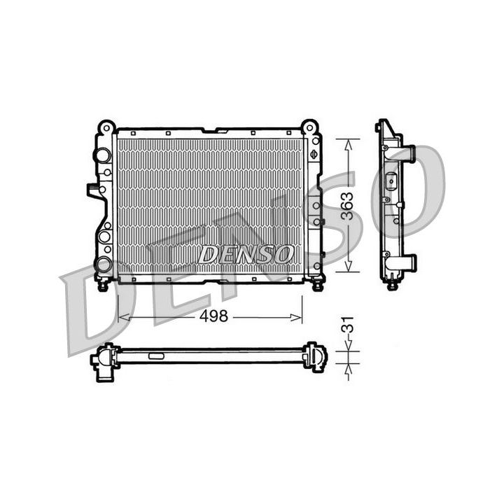 Radiatorius, variklio aušinimas DENSO DRM09131