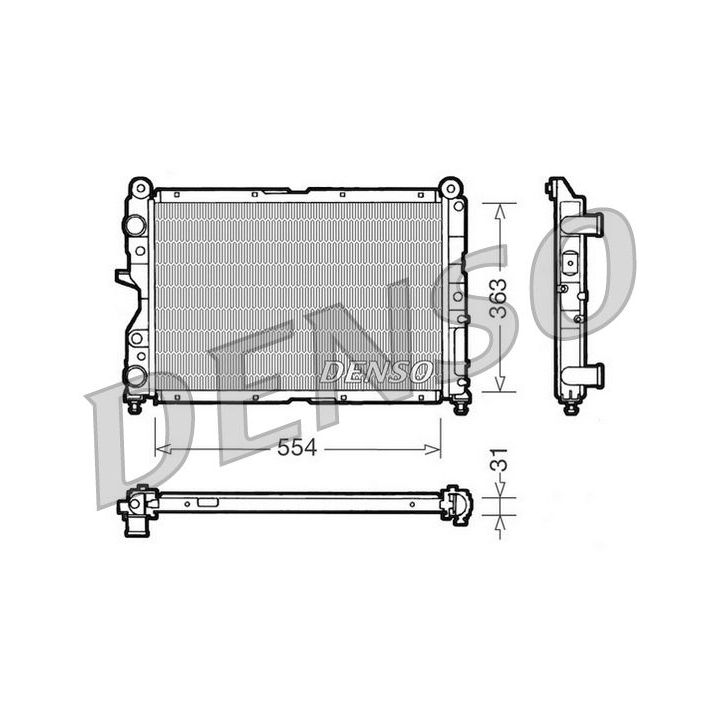 Radiatorius, variklio aušinimas DENSO DRM09132