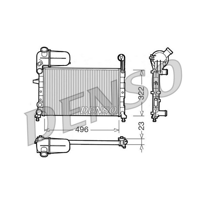 Radiatorius, variklio aušinimas DENSO DRM09133
