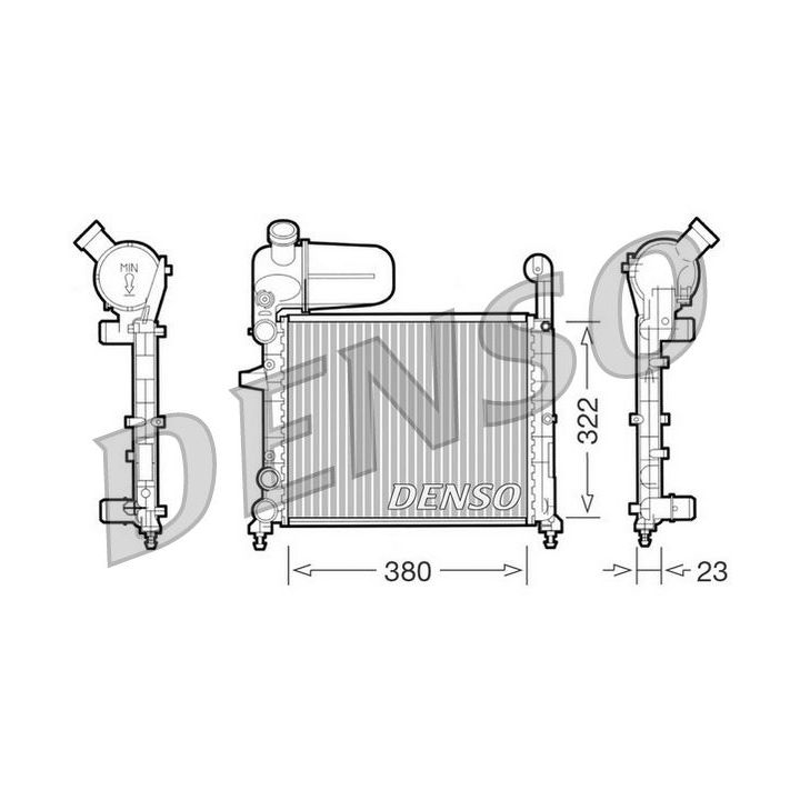 Radiatorius, variklio aušinimas DENSO DRM09134