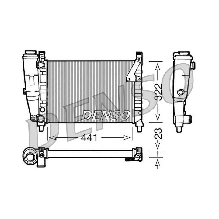 Radiatorius, variklio aušinimas DENSO DRM09143