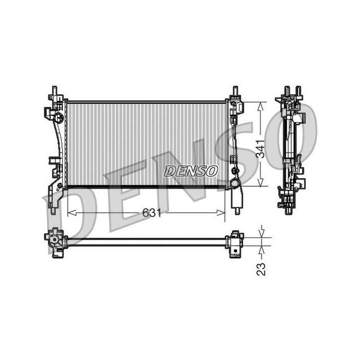 Radiatorius, variklio aušinimas DENSO DRM09172