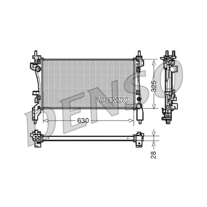 Radiatorius, variklio aušinimas DENSO DRM09173