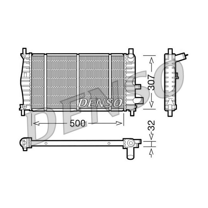 Radiatorius, variklio aušinimas DENSO DRM10042