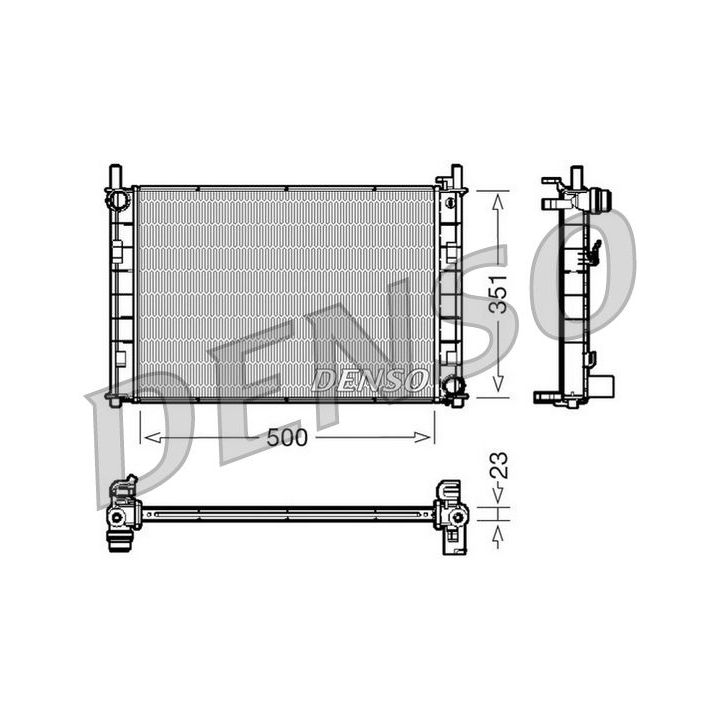 Radiatorius, variklio aušinimas DENSO DRM10045