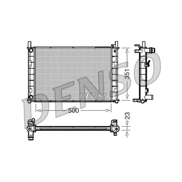 Radiatorius, variklio aušinimas DENSO DRM10046