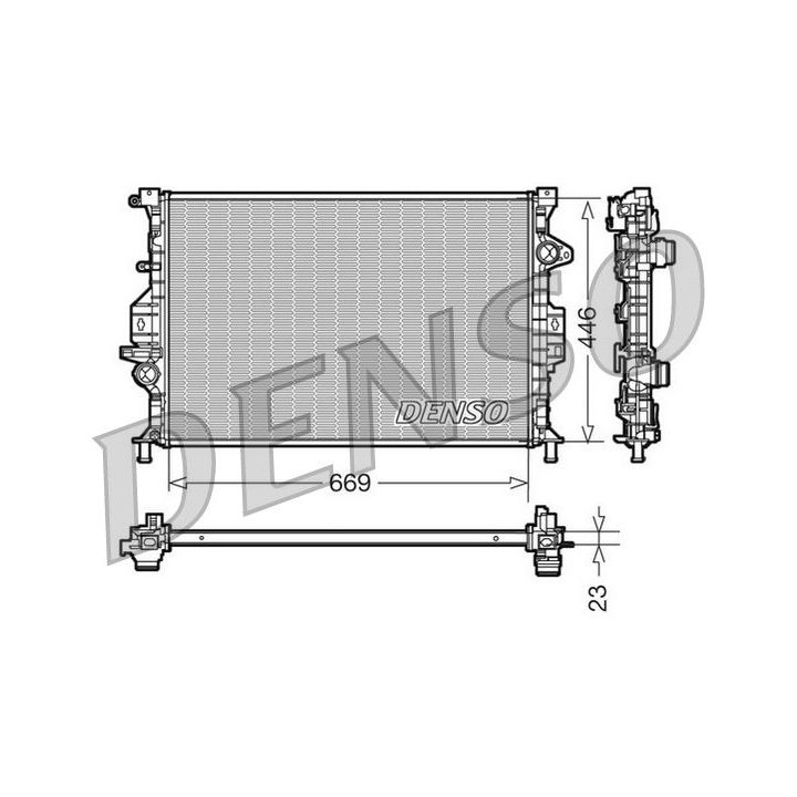 Radiatorius, variklio aušinimas DENSO DRM10077