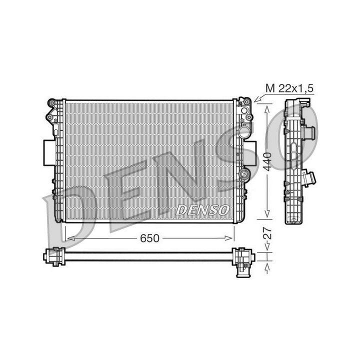 Radiatorius, variklio aušinimas DENSO DRM12002