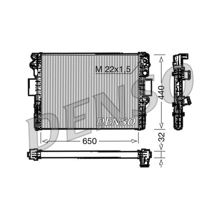 Radiatorius, variklio aušinimas DENSO DRM12005