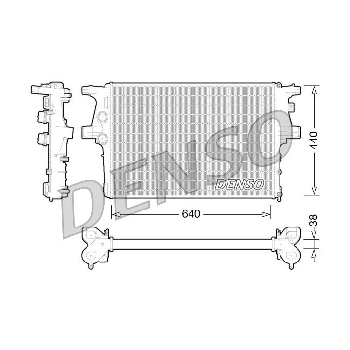Radiatorius, variklio aušinimas DENSO DRM12008