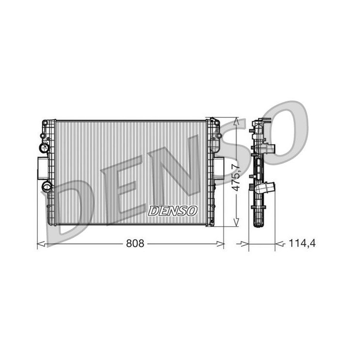 Radiatorius, variklio aušinimas DENSO DRM12010