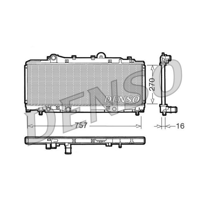 Radiatorius, variklio aušinimas DENSO DRM13001