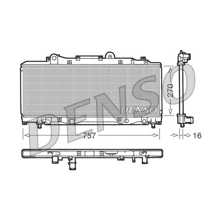 Radiatorius, variklio aušinimas DENSO DRM13002