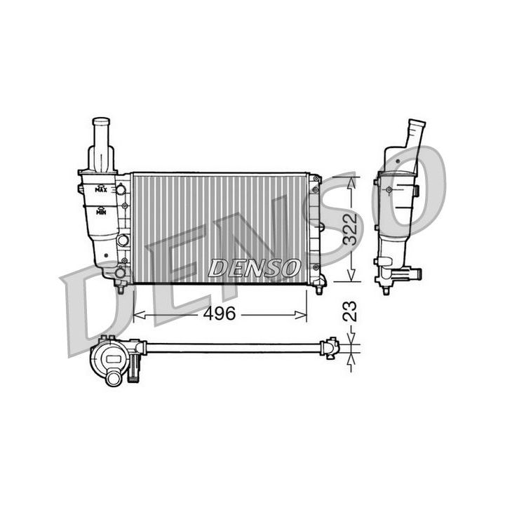 Radiatorius, variklio aušinimas DENSO DRM13003