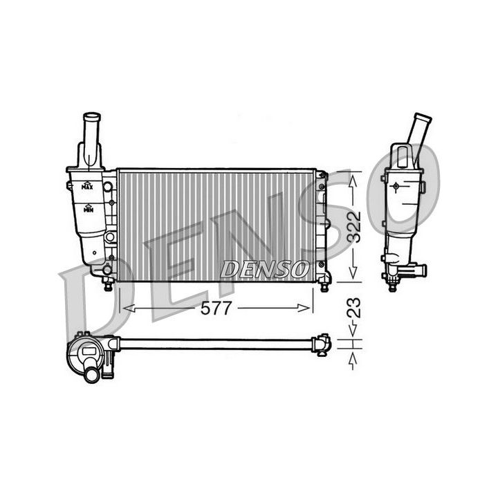 Radiatorius, variklio aušinimas DENSO DRM13004