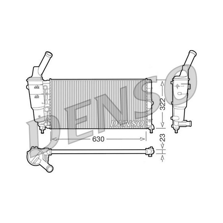 Radiatorius, variklio aušinimas DENSO DRM13005