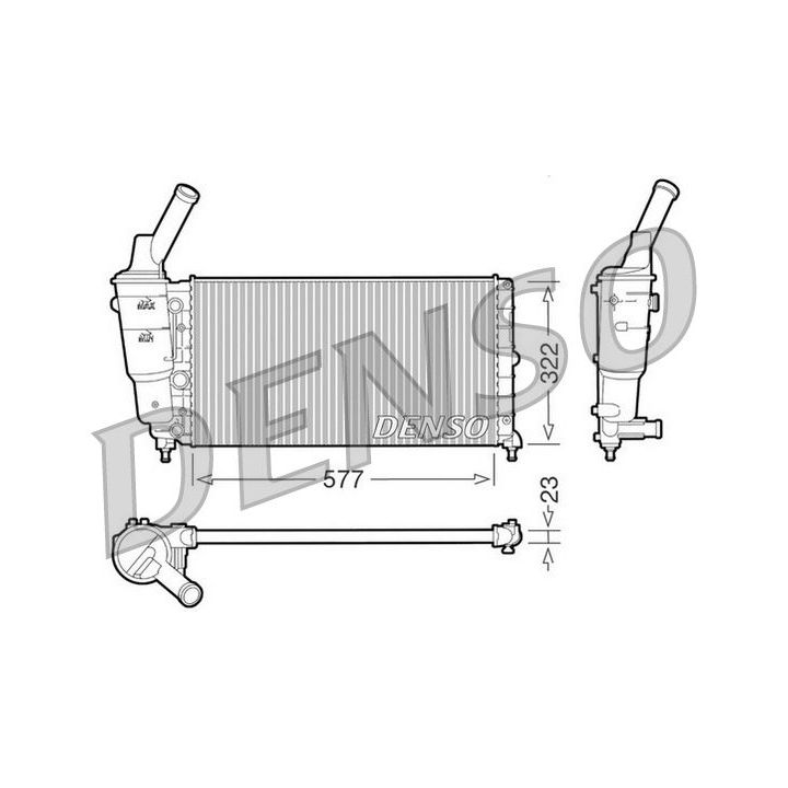 Radiatorius, variklio aušinimas DENSO DRM13006