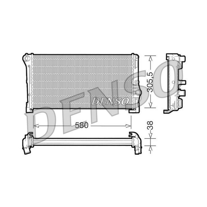 Radiatorius, variklio aušinimas DENSO DRM13010