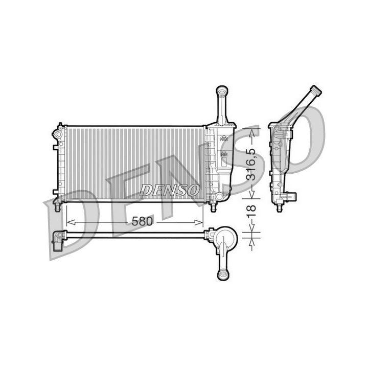 Radiatorius, variklio aušinimas DENSO DRM13011