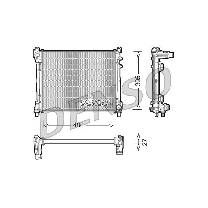 Radiatorius, variklio aušinimas DENSO DRM13014