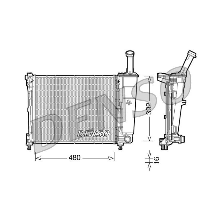 Radiatorius, variklio aušinimas DENSO DRM13016