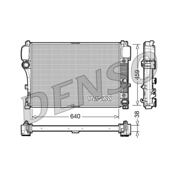 Radiatorius, variklio aušinimas DENSO DRM17008