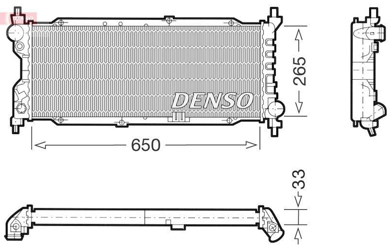Radiatorius, variklio aušinimas DENSO DRM20036
