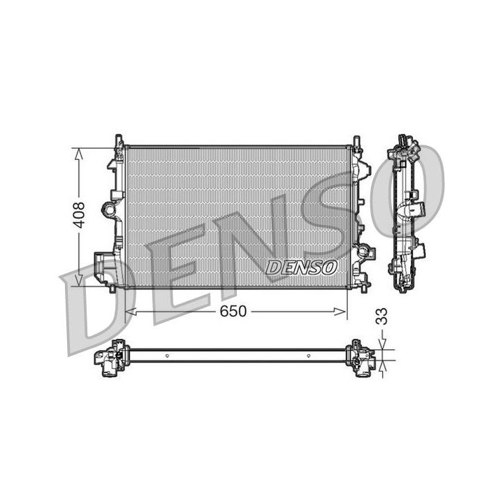 Radiatorius, variklio aušinimas DENSO DRM20088