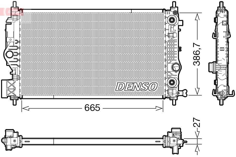 Radiatorius, variklio aušinimas DENSO DRM20126