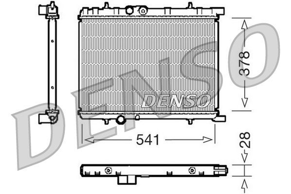 Radiatorius, variklio aušinimas DENSO DRM21032