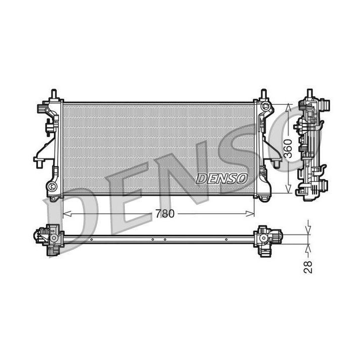 Radiatorius, variklio aušinimas DENSO DRM21101
