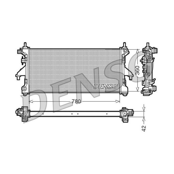 Radiatorius, variklio aušinimas DENSO DRM21102
