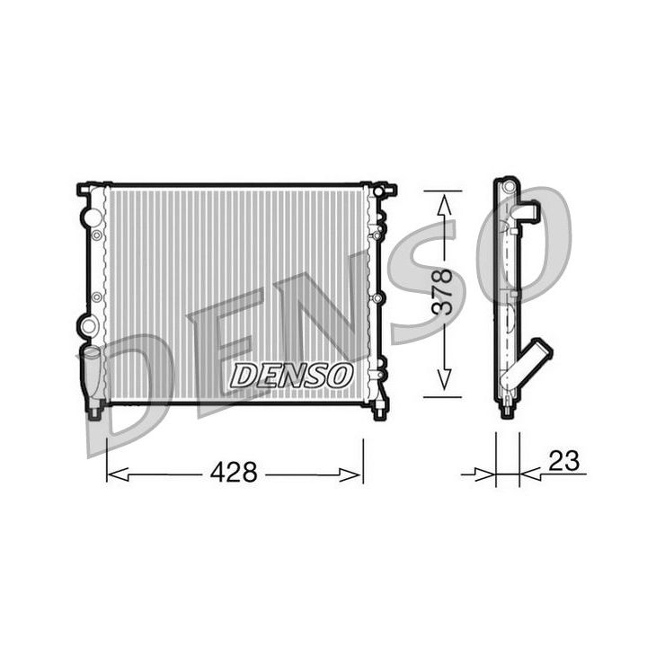 Radiatorius, variklio aušinimas DENSO DRM23001