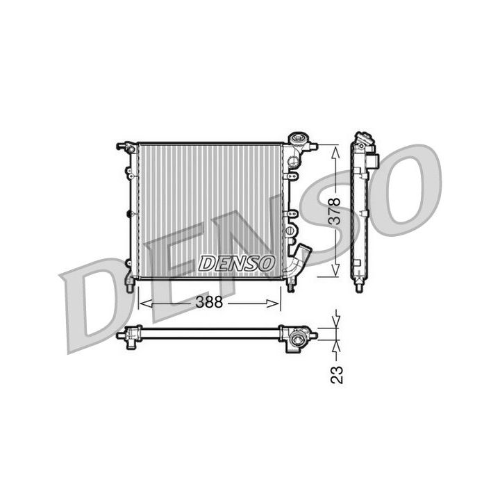 Radiatorius, variklio aušinimas DENSO DRM23002