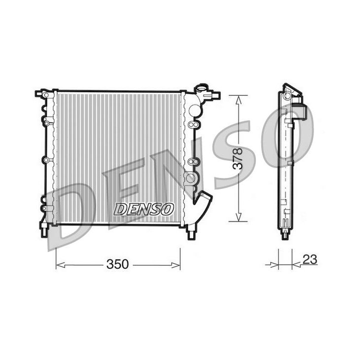 Radiatorius, variklio aušinimas DENSO DRM23003