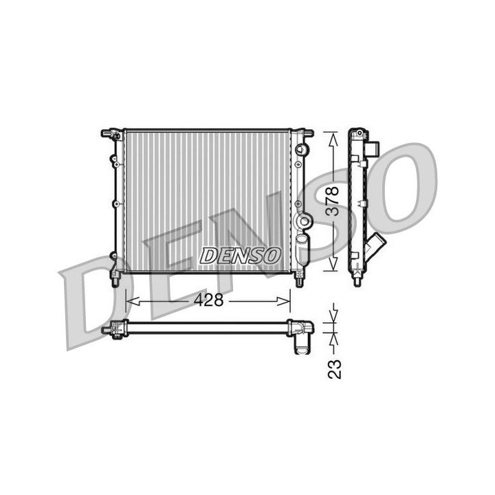 Radiatorius, variklio aušinimas DENSO DRM23004