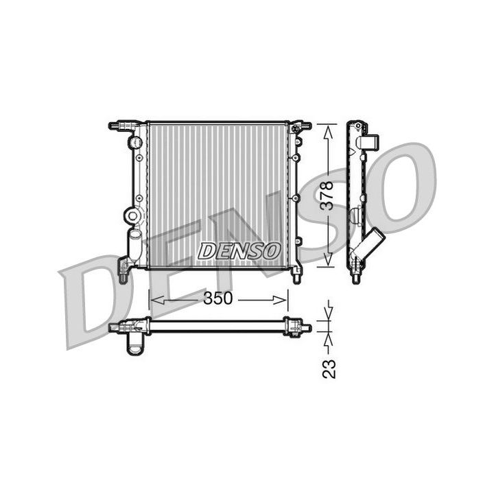 Radiatorius, variklio aušinimas DENSO DRM23005
