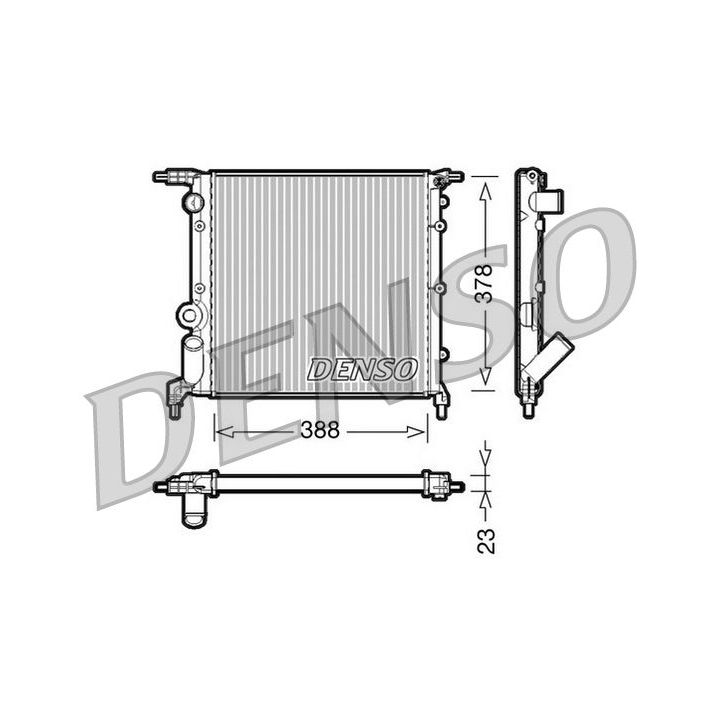 Radiatorius, variklio aušinimas DENSO DRM23006