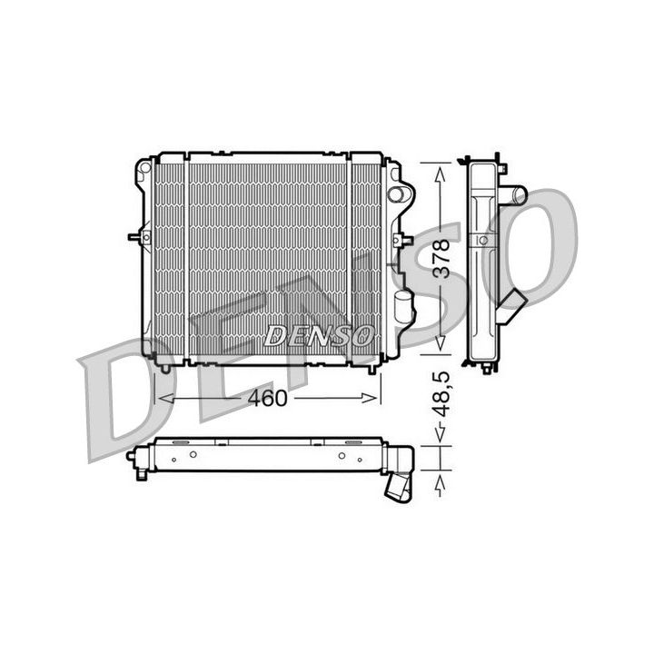 Radiatorius, variklio aušinimas DENSO DRM23007
