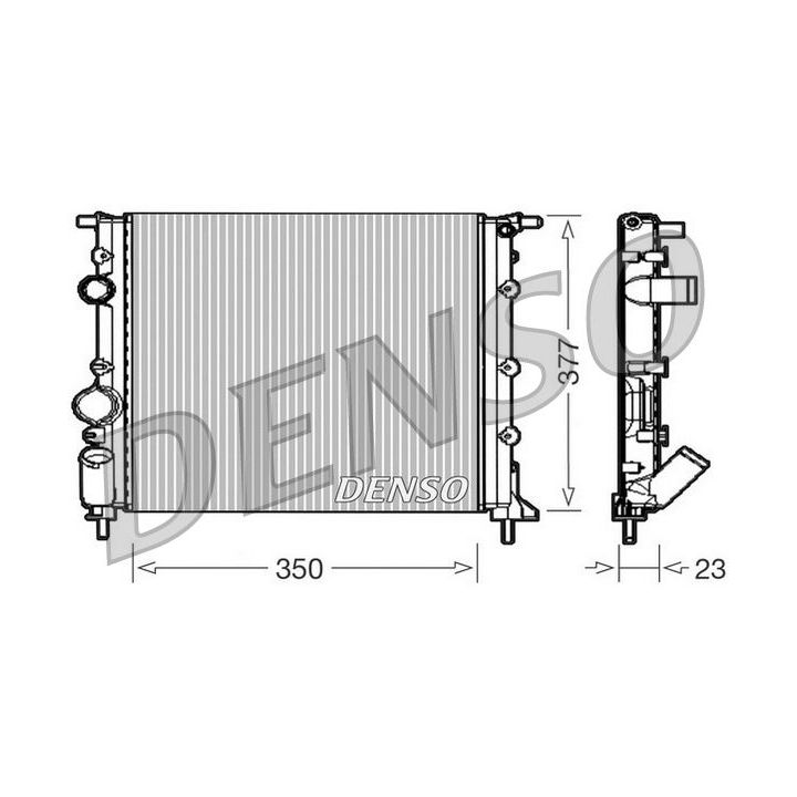Radiatorius, variklio aušinimas DENSO DRM23010