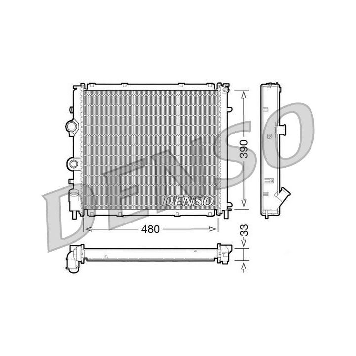 Radiatorius, variklio aušinimas DENSO DRM23011