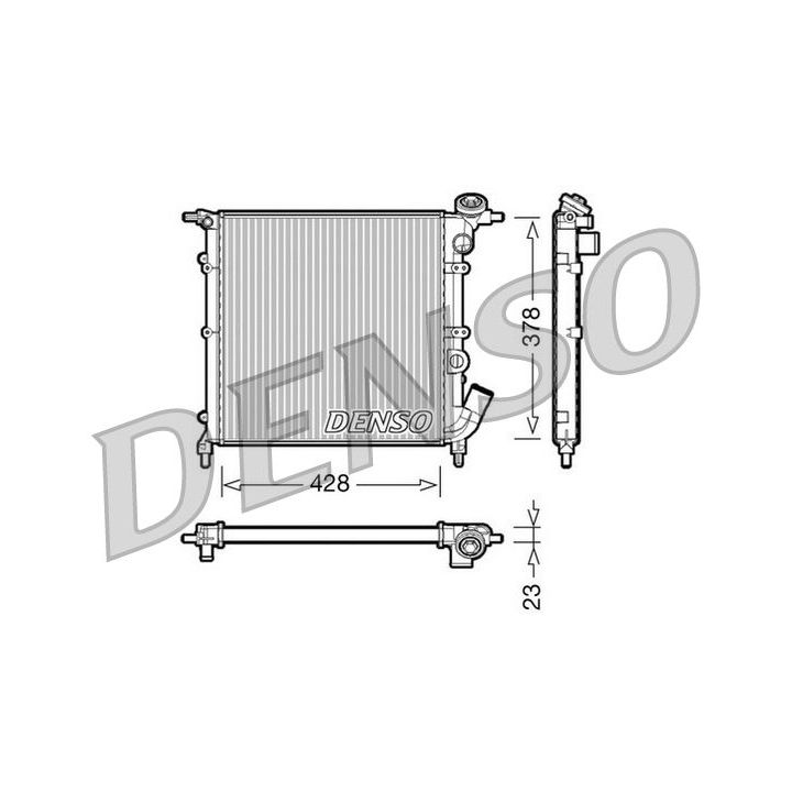 Radiatorius, variklio aušinimas DENSO DRM23012