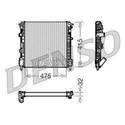 Radiatorius, variklio aušinimas DENSO DRM23014