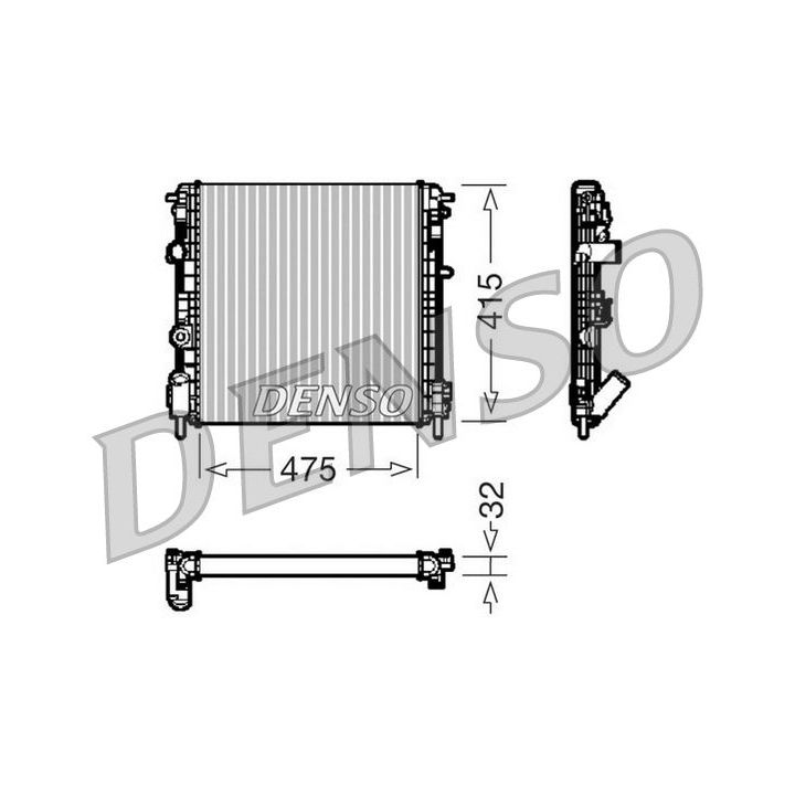 Radiatorius, variklio aušinimas DENSO DRM23014