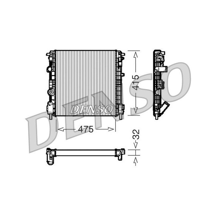 Radiatorius, variklio aušinimas DENSO DRM23015