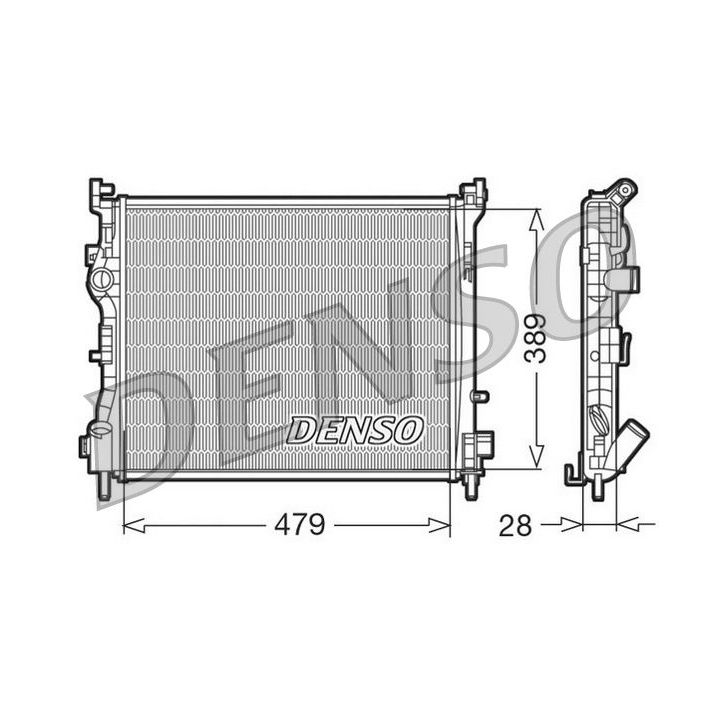 Radiatorius, variklio aušinimas DENSO DRM23016