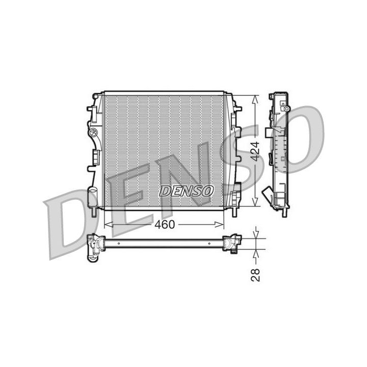 Radiatorius, variklio aušinimas DENSO DRM23019
