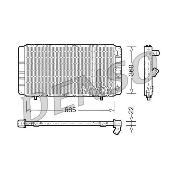Radiatorius, variklio aušinimas DENSO DRM23020