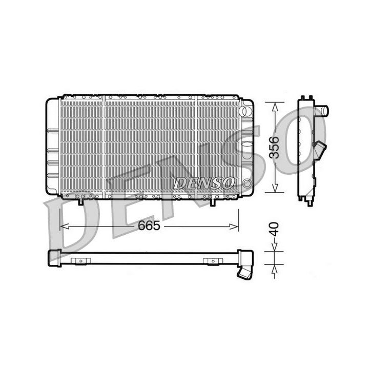 Radiatorius, variklio aušinimas DENSO DRM23021